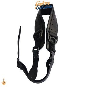 Sangle de guitare basse en cuir avec renfort